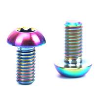 12 vnt. M5*10mm Diskinio Stabdžio Rotoriaus Varžtai T25 Torx Titano TI Dviračio Varžtas