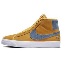 Grant Taylor x Nike Zoom Blazer Mid Pro GT SB University Gold Denim Unisex Sneakers Game-Royal White Black FD0269-700 38.5