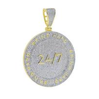 Ledinis Bling Cz Raidės Vykstantys Pinigai Pakabukas Karoliai Kubinis Cirkonis Dolerio Simbolis Pinigų Maišas Vyriška Mada Hip Hopo Papuošalai Only Charm No Chain