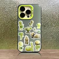 Phone Case For iPhone 16,15,14,13,12,11,Pro,XS,Max,Plus,Mini,SE Green S-Smiski Candy Matte Shockproof Cover iphone15plus