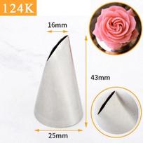 #124K 125K 126K Rose Petal Nozzles Pastry Nozzle Fondant Cake Decorating Nozzle Confectionery Icing Piping Tips Baking Tool