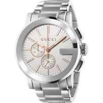 Gucci G-Chrono YA101201 Quartz Men's Watch 44mm sidabras