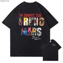 Bruno Mars The RoUnisextic Tour 2026 Album Cover T shirt for Unisex Women Hiphop Streetwear Oversized Tops 100 Cotton TShirt 03236 S