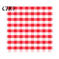 Outdoor Picnic Tablecloth Plaid Disposable Waterproof Checkered Table Cover for Camping Barbecue Parties S raudona