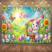 1 Easter greeting card background, suitable for home decoration, parties, studios, homes and gardens, multi-functional 47.2x31.5inch/120*80cm