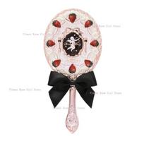Flower Knows Violet Strawberry Rococo Series Hand Mirror Makeup Mirrors Portable Mirror with Handle balta