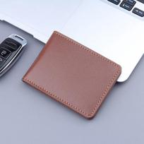 PU Leather Card Holder Multiple Transparent Card Slots Anti-scratch Slim Wallet for Business Occasion Carry 2 slots kava