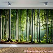 2D plane forest trees with lush green scenery as the background fabric garden courtyard party home decoration 47.2x31.5inch/120*80cm