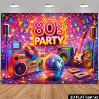 80s retro party backdrop decorations - neon sign  80s Party  birthday party wedding photography studio 47.2x31.5inch/120*80cm