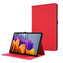 Case For Galaxy Tab S10 FE 10.9 inch Case Soft Fabric Flip Stand Tablet Shell For Funda Samsung SM-X520 SM-X526B Case Coque S10PIus raudona