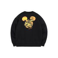 Li Ning X Disney Sweatshirts Unisex Black Crew Neck Moderate Regular AWDQB76-3 S