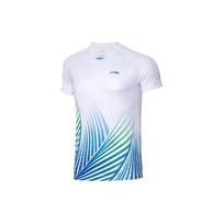 Li Ning T Shirts Men's White Crew Neck Moderate Straight Fit AAYQ067-2 XXXL