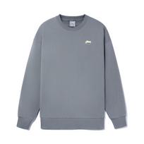 Li Ning Sweatshirts Unisex Shade 9 Gray Crew Neck Moderate Regular AWDTC19-2 S