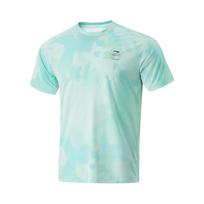 Li Ning Running Collection T Shirt Men's Standard White/Neon Yellow Green/Bamboo Emerald Green All Over Print ATSV091-2 XL
