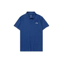 Li Ning Training Series Polo Shirts Men's Blue Polo Collar Moderate Straight Fit YPLT023-3 S
