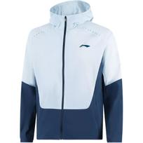 Li Ning Trench Coats Men's Folk Blue/Dark Blue Hooded Moderate Other AFDV251-10 XL