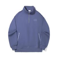 Li Ning Sweatshirts Unisex Crown Blue Stand Collar Moderate Regular AWDVB15-3 XL