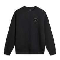 Li Ning Sweatshirts Men's Black Crew Neck Moderate Regular AWDV735-1 XXL