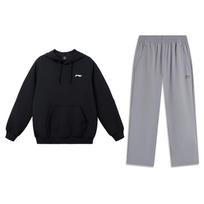 Li Ning Casual Sportswear Unisex Black+Shadow Gray YWDV539-1+AYKUE89-3 XXL