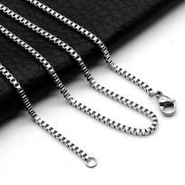 Nerūdijančio plieno dėžutės grandinėlė vyrams moterims DIY papuošalų gamybos jungiamoji grandinėlė aksesuarai 3mm 3mm-50cm or 20inches sidabras