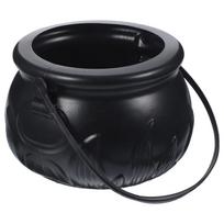 Helovino saldainių krepšelis Helovino dekoracija dekoravimo elementas Juodas puodas dubuo moliūgo laikiklis nuotrauka iš raganos stiklainio S Diameter 7cm juoda