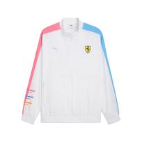 Puma Scuderia Ferrari T7 Miami Paprastas Laisvas Patogus Ilgomis Rankovėmis Striukė Vyriška Striukė Balta 633406-03 L pink