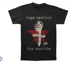 RAGE AGAINST THE MACHINE Bulls On Parade Mic T-shirt Black Unisex T-Shirt L