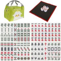 Mini Chinese Majong Set Travel Mahjong Game Set with 146 Tiles Traditional Chinese Game for Travel Party Family Gathering