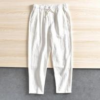 Men's Casual Pants Baggy Streetwear Men Joggers Cotton Linen Sports Trousers Long Straight Pants for Men S balta