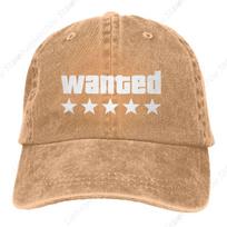 WANTED Baseball Caps Peaked Cap GTA Grand Theft Auto Game Sun Shade Hats for Unisex Women Adjustable