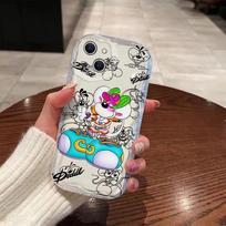 Mielas animacinis D-Diddls telefono dėklas, skirtas iPhone 17 16 16e 15 14 13 12 11 Pro Max Mini X XR XSMAX 8 7 6S Air Plus 3D bangų galinis dangtelis iPhone 15 white