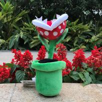 Super Mario Bros Plush Trottin' Trotin' Piranha Plant Cute Stuffed Toy Soft Doll 21cm-23cm