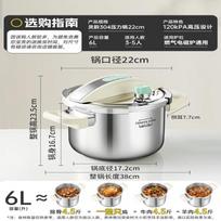 COOKER KING 304 Stainless Steel 6L Pressure Cooker