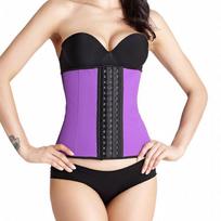 Latex Sauna Sweat Belt for Weight Loss Neoprene Waist Trainer Body Corset Slimming Tummy Trimmer Xl violetinė