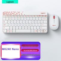 Logitech MK240 Nano Wireless Keyboard and Mouse Combo balta