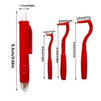 4pcs Dog Tick Remover Tick Removal Tweezers Hooks Comb Kit Durable Pet Accessories Supplies For Removing Fleas Lice Ticks raudona