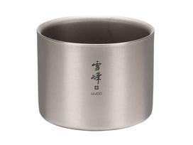 Snow Peak Stacking Yukimine M400 Mug, Series, 400ml, Titanium, Double-Walled, TW-126