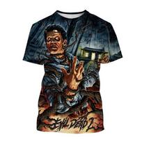 The Evil Dead 3D spaudos marškinėliai drakulos filmo mada apvalia iškirpte trumpomis rankovėmis siaubo filmo neutralūs kasdieniai viršūnėliai vaikams juokingi marškinėliai 4XL