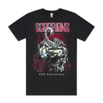 Scorpions T-Shirt Band Family Tee Music Rock and Roll Men Women Summer Men's T-Shirt Black Crew Neck Cotton Tee High Quality tee S gray
