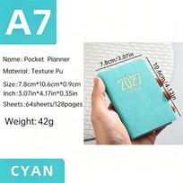 Mini  Weekly Note Planner Mini Pocket Agenda Book with Calendar for Students Home School Planning Gift A4