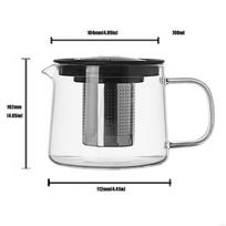 Permanent Borosilicate Glass Teapot With Clear Observability For Tisane Ceremony Observation Transportable Structure Exemplary