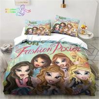Cartoon Bratz Doll Bedding Set For Bedroom Soft Modern Bedspreads Comefortable Kids Duvet Cover Quilt Cover And Pillowcase EU Single(135*200cm)3pcs