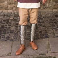 Fantazijos blauzdikės Poliruoto plieno kojų šarvai Viduramžių blauzdikės vyrams Puikiai tinka Cosplay, LARP ir Renesanso festivaliams