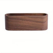 2PCS Wooden Business Card Holders Note Holder Display Device Card Stand Holder Office Supplies Stationery Accessories Brown