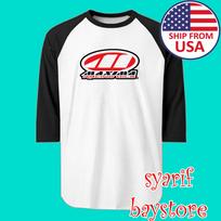 Maxima Racing Oils Men#039;s Raglan White Black Size S to 2XL Unisex T-Shirt L