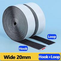 1M/5M Stipri lipni kabliukų ir kilpų juosta Dvipusė tvirta Velcro užtrauktuko juosta Plotis 20-50mm „pasidaryk pats“/Rankdarbiams/Drabužiams 1 Meter