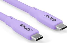 Club3D USB-C į USB-C kabelis CAC-3004 2m, purpurinis, 20Gbps, 4K 60Hz, 240W, Apple Fast Charge