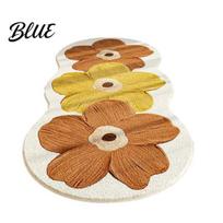 Textured Backing Mat Cute Flowers Bedroom Rug Non-Slip Decorative Floor Mat XS M