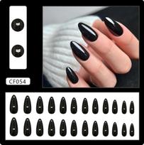 Fashion Pink Glitter French Press On Nails Short Round Fake Nails Reusable Nail Tips Women Manicure Accessories A6