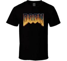 Doom Classic Shooting Game T-shirt for All Seasons, Casual and Fashionable, Suitable for Both Men and Women L